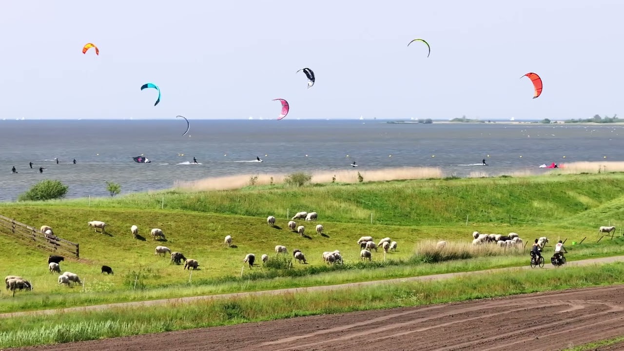 Gaasterlân! Rijsterbos Rijs Mirns Kitesurfing beautiful 4k fpv drone video
