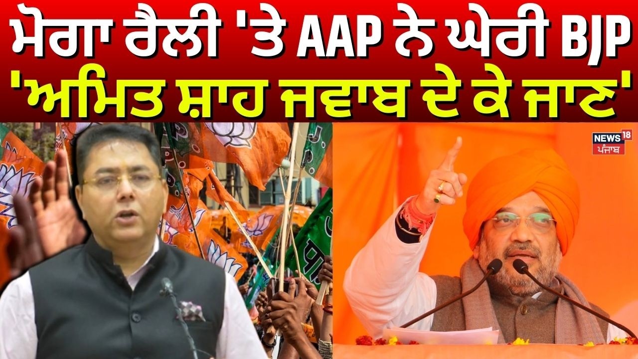Moga Rally 'ਤੇ AAP ਨੇ ਘੇਰੀ BJP, 'ਅਮਿਤ ਸ਼ਾਹ ਜਵਾਬ ਦੇ ਕੇ ਜਾਣ' | AAP on BJP Moga Rally | Amit Shah
