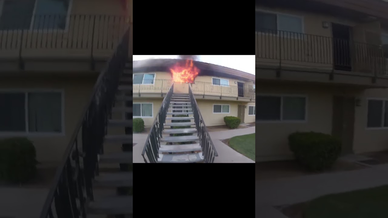 Firefighter quick attack on apartment fire! #firecam #firetime #fireman #fire