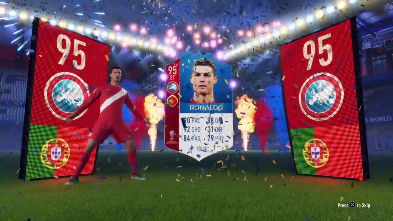 95 ST RONALDO and 88 SALAH in same pack!!! | Fifa 18 World cup mode