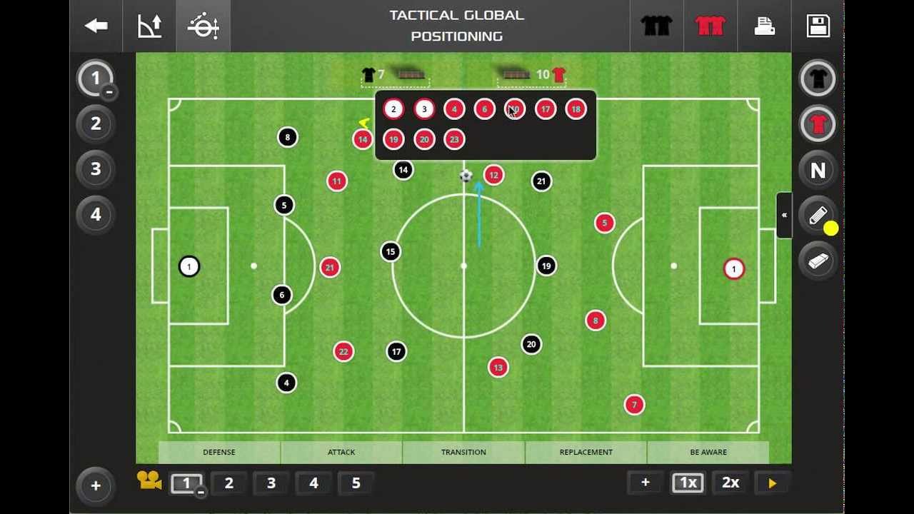 Mourinho Tactical Board PRO - Make substitutions.