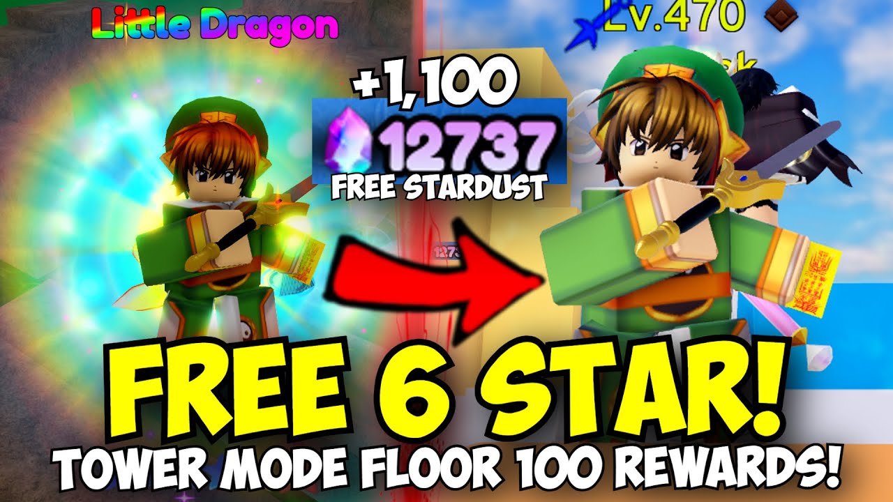 Free 1,100 Stardust & New 6 Star Little Dragon Showcase! | ASTD Tower Mode Floor 100 Rewards