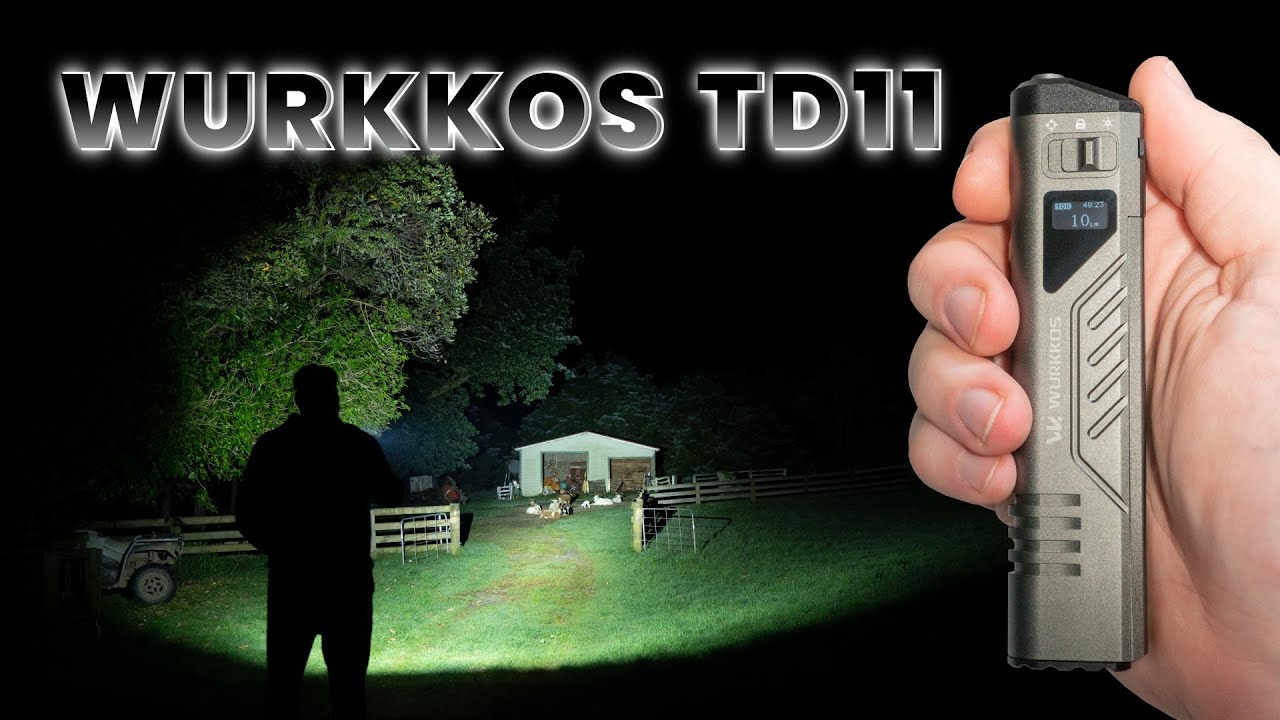 Wurkkos TD11, тактический и повседневный плоский фонарь, OLED, усилитель мощности, 3000 люмен, 320 м