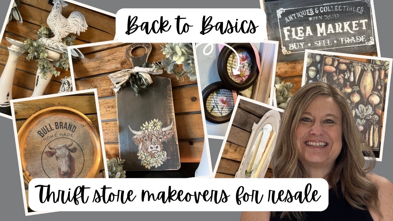 Home Decor Thrift Store Makeovers for Resale/Neutral/Farmhouse/Highland Cow/IOD
