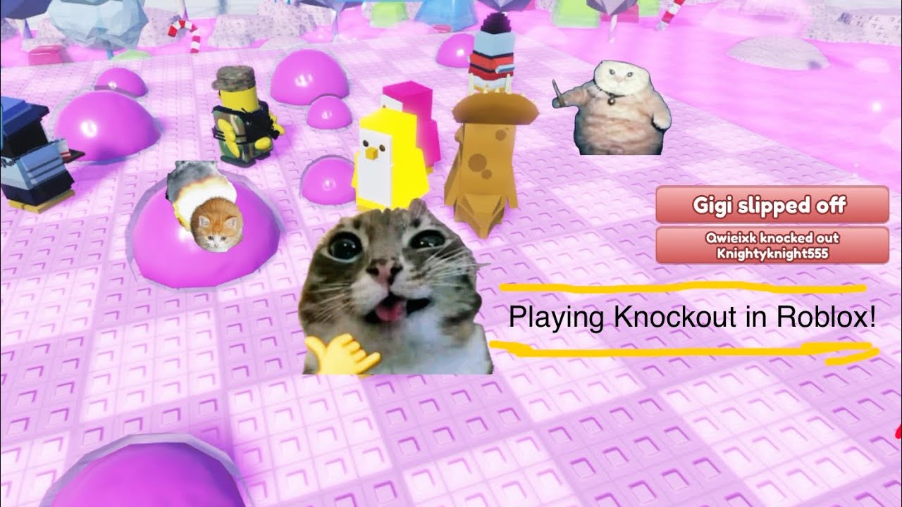 Playing knockout in Roblox!