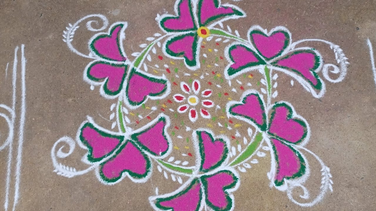 7×4Wednesday rangoli 🌺