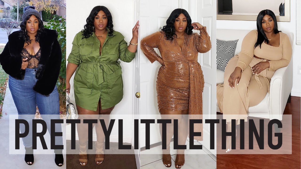 LAST HAUL OF 2019! BOMBBB PLUS SIZE PRETTY LITTLE THING HAUL!