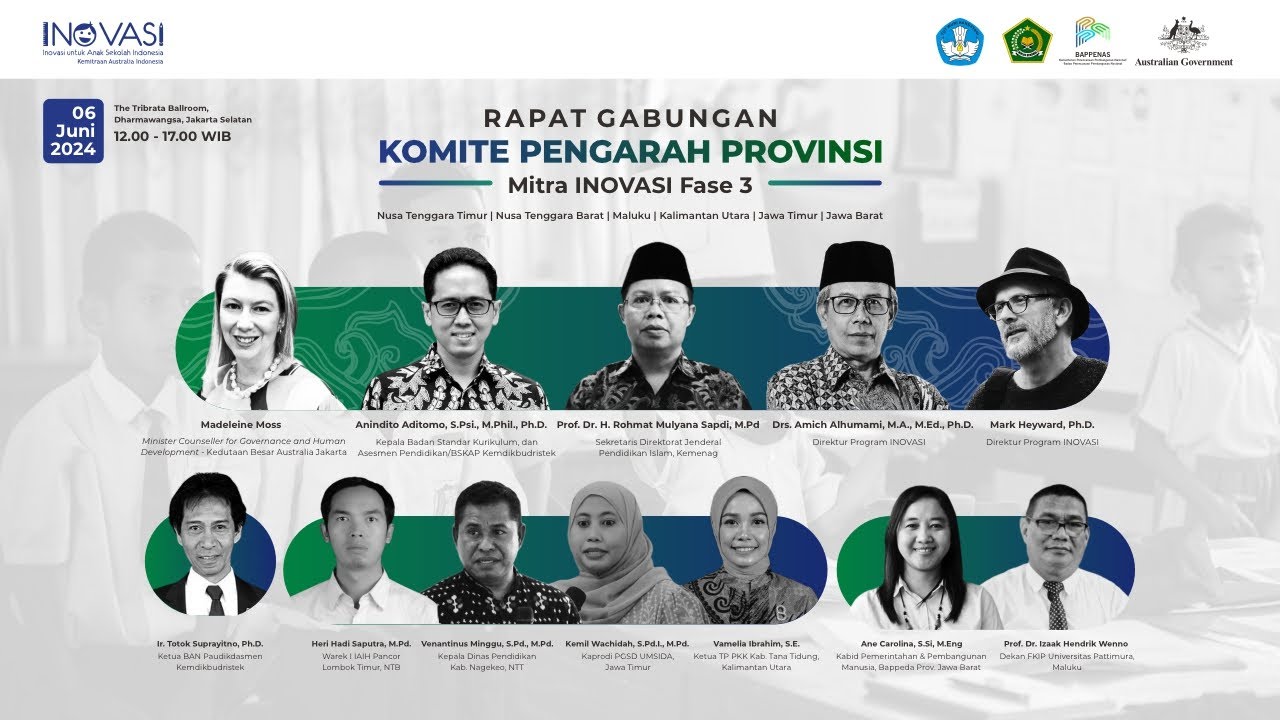 Rapat Gabungan Komite Pengarah Provinsi Mitra INOVASI Fase 3