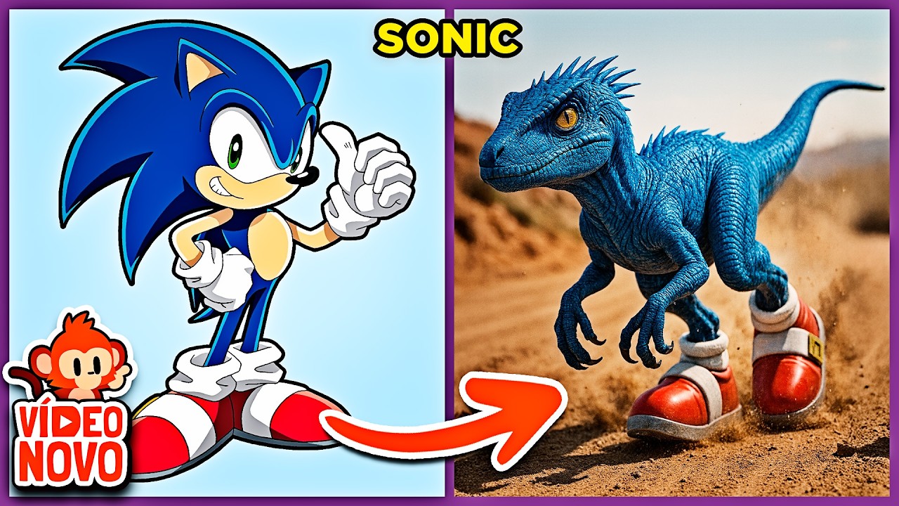 🦔💎 SONIC | 🔊 ADIVINHE PELA VOZ | Como eles seriam vers&atilde;o: DINOSSAUROS!🦖 | #quiz #macaquiz