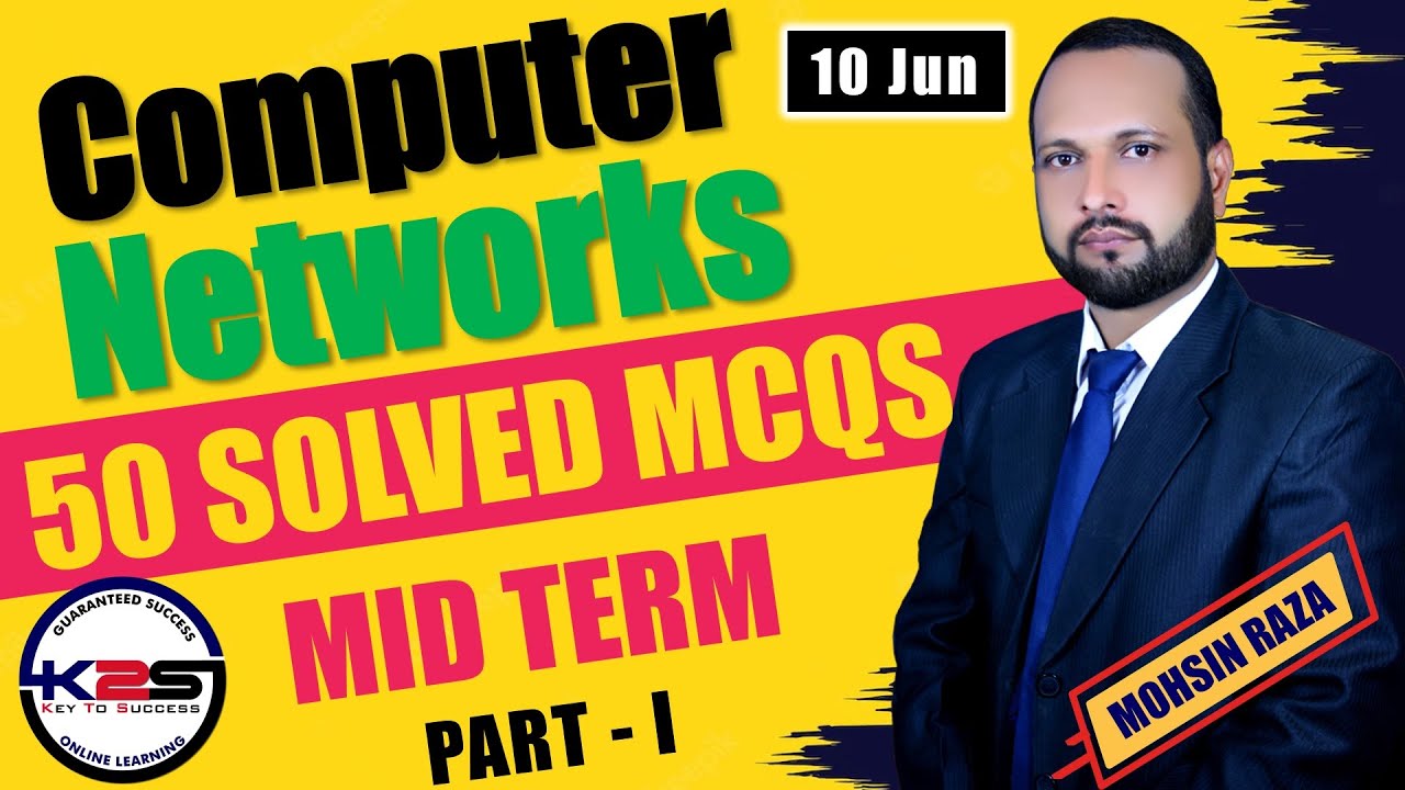 CS610 MID Term | A Guideline to Pass Computer Networks | 50 MCQs with Key - Part-I | By Mohsin Raza