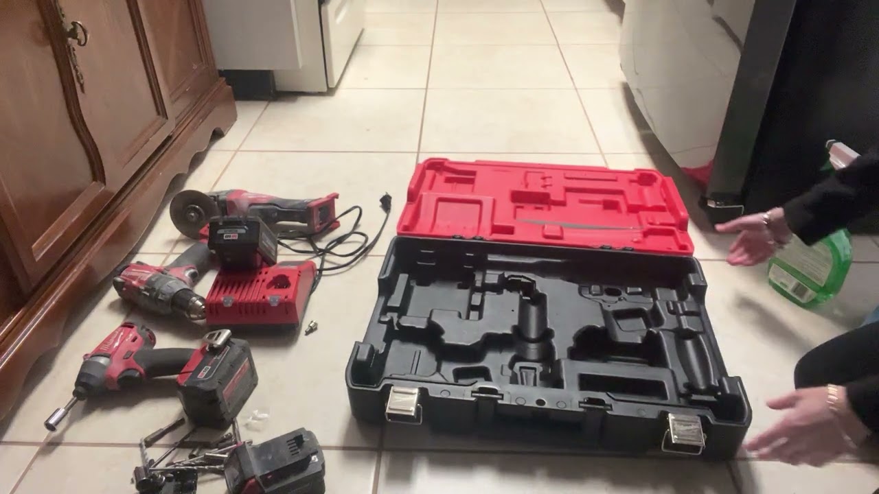ASMR! Cleaning Vlog!🧽🧼🦠Deep Cleaning Milwaukee Drill Tool Box! ✨Requested ✨