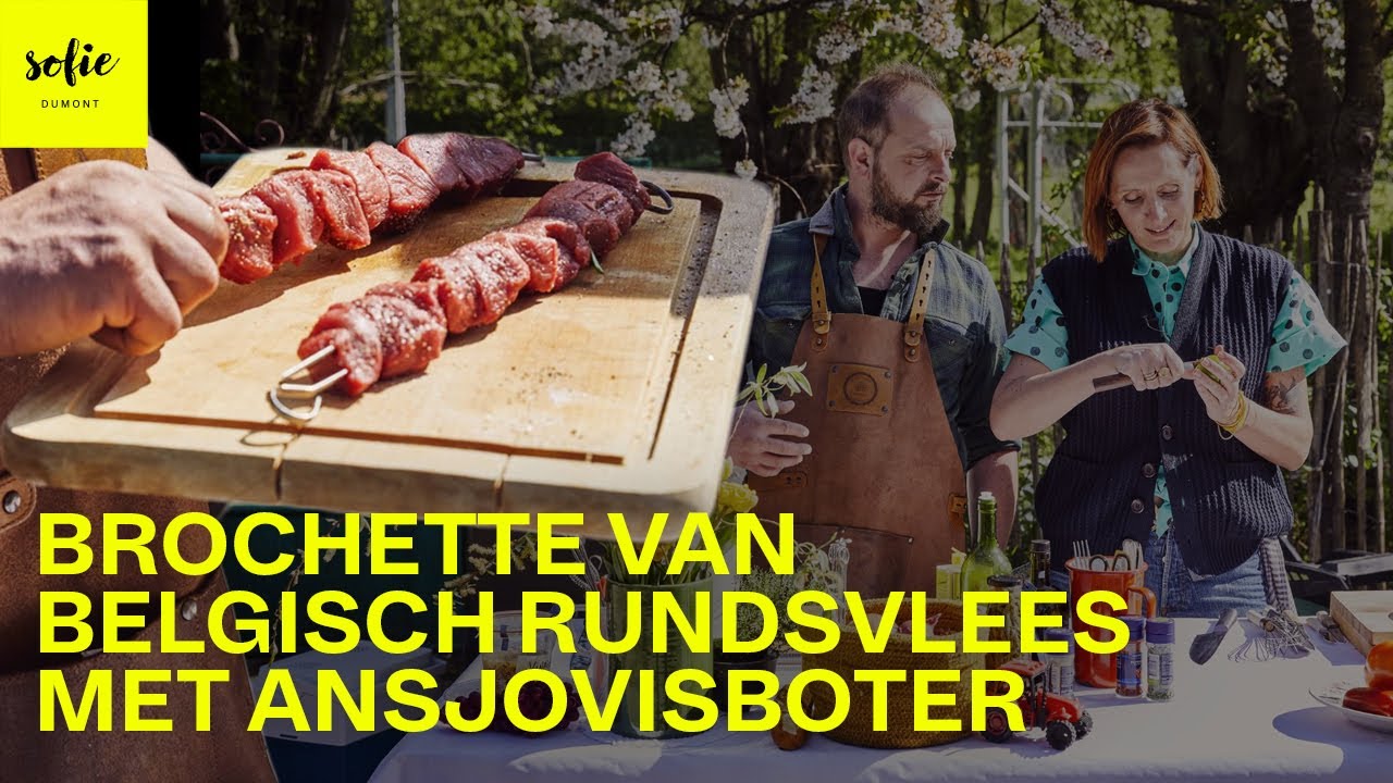 Sappige Brochette van Belgisch rundsvlees met ansjovisboter | Sofie Dumont