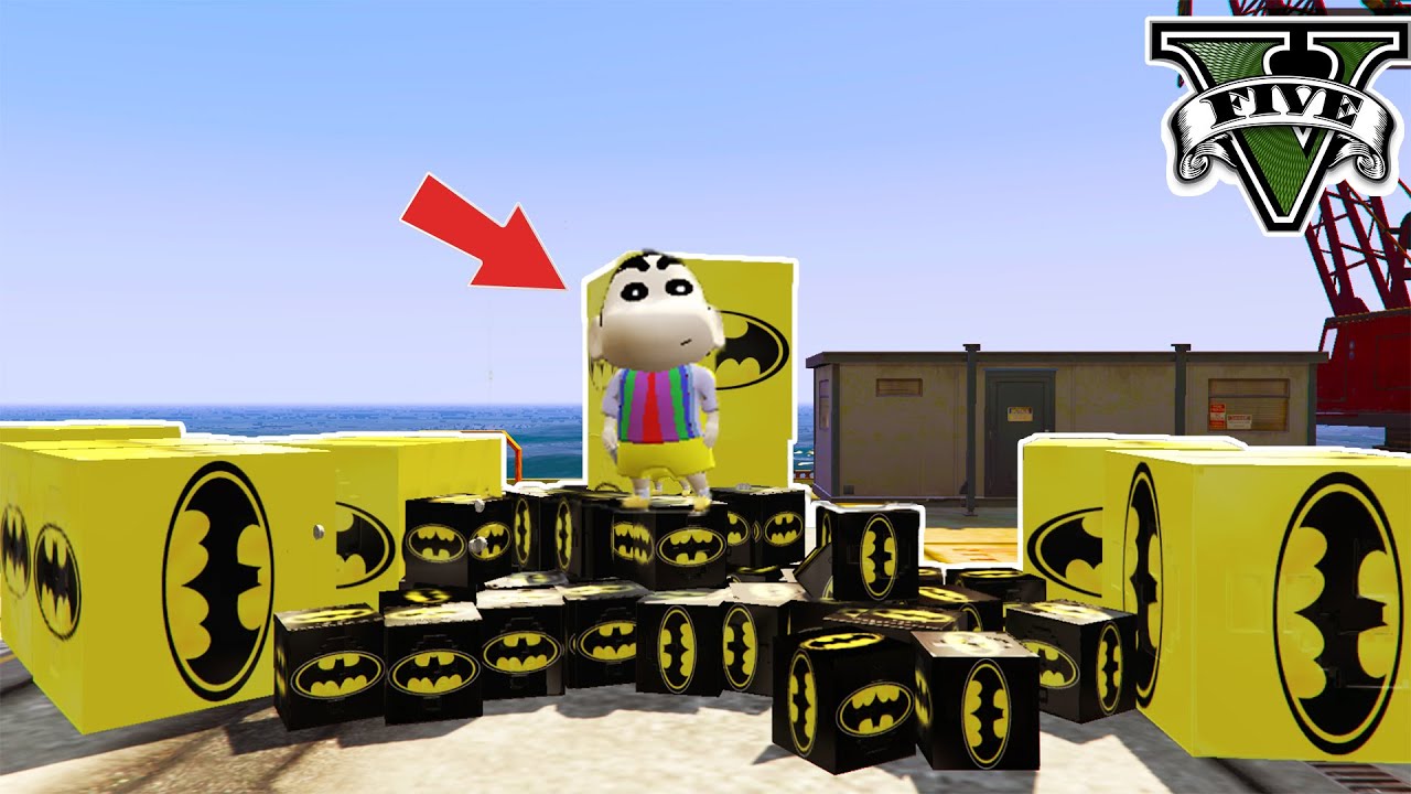 GTA 5 : SHINCHAN OPENING BATMAN LUCKY BOXES IN GTA V !