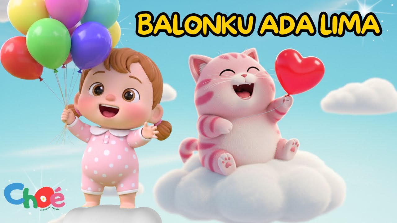 Lagu Anak Anak - Balonku ada lima - Lagu Anak & Balita Paling Viral Terbaru 2026