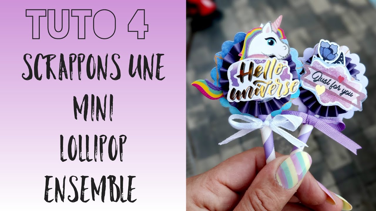 COMMENT FAIRE UNE MINI LOLLIPOP * Tuto dressing à embellissements * Happy Mails * Chat Scrap *