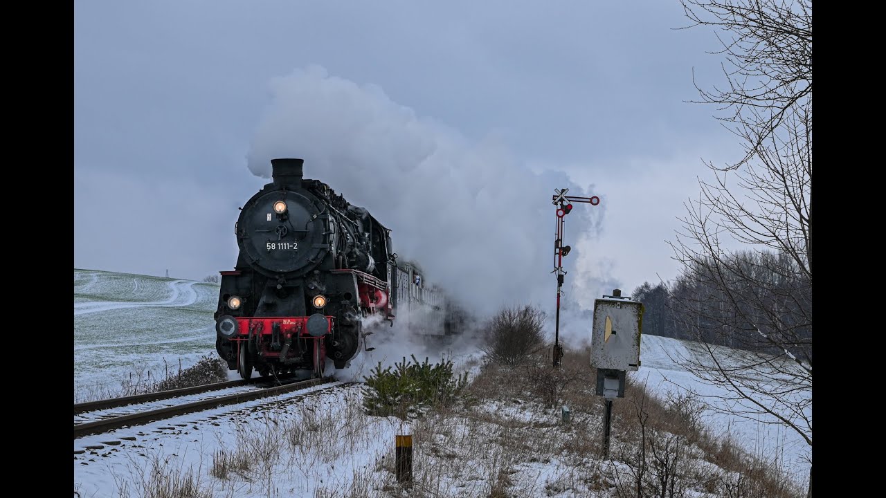 3 Zylinder Synphonie mit der 58 1111-2 - Die G12 in den Rampen des Thüringer Waldes