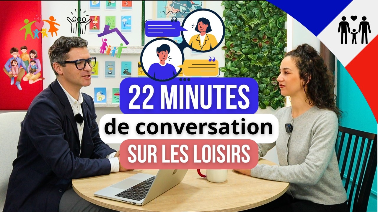 CONVERSATION RÉELLE en français - Parler des loisirs 🍽️⚽️🎸🎮