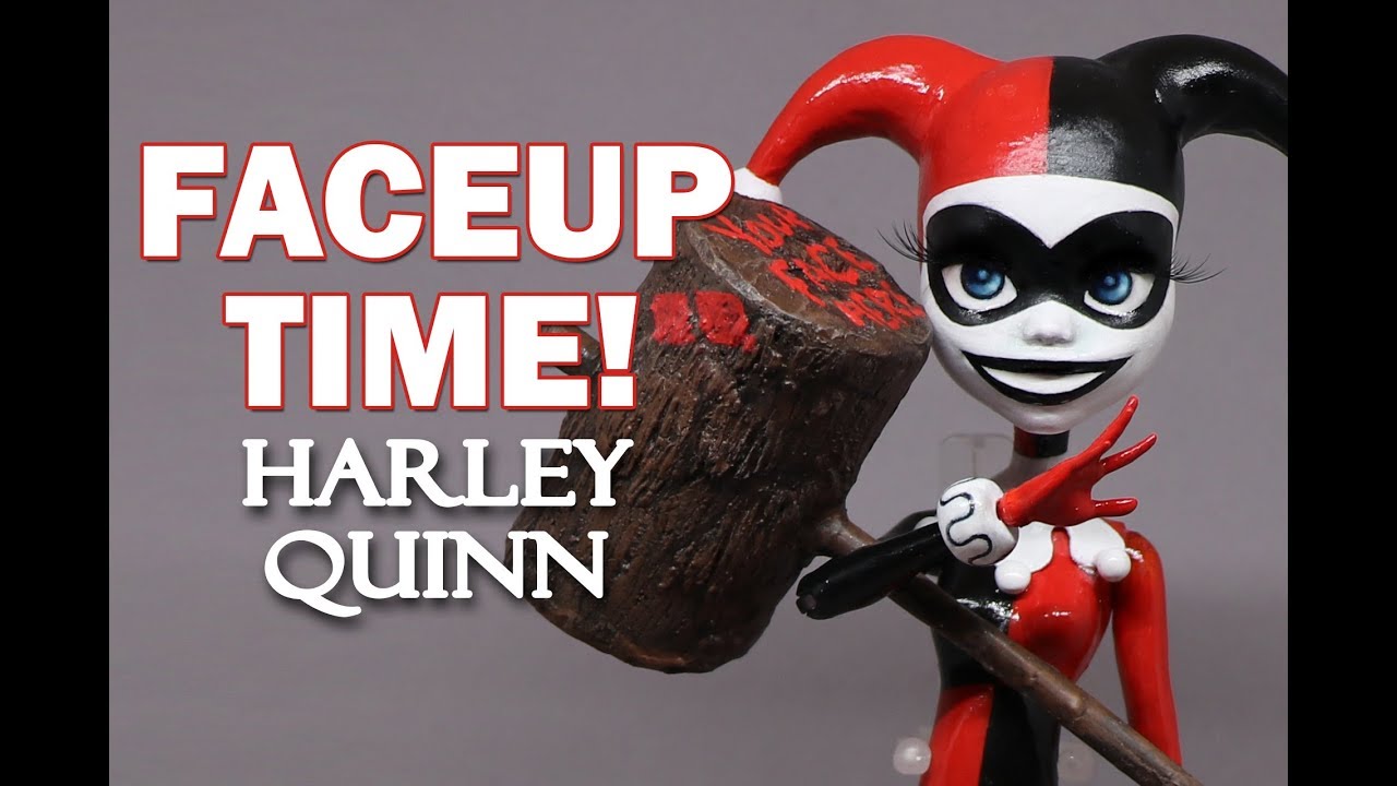 Faceup Time! Harley Quinn Monster High OOAK Custom Doll