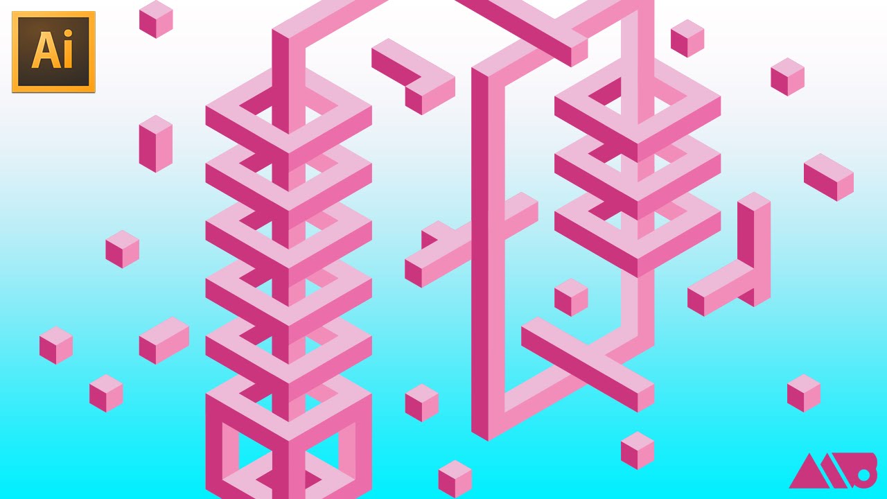 How to Draw 3D Isometric Shapes in Adobe Illustrator Tutorial