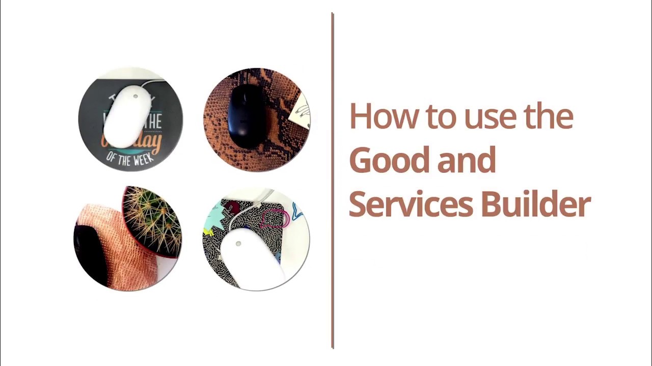 How to use the Goods & Services Builder