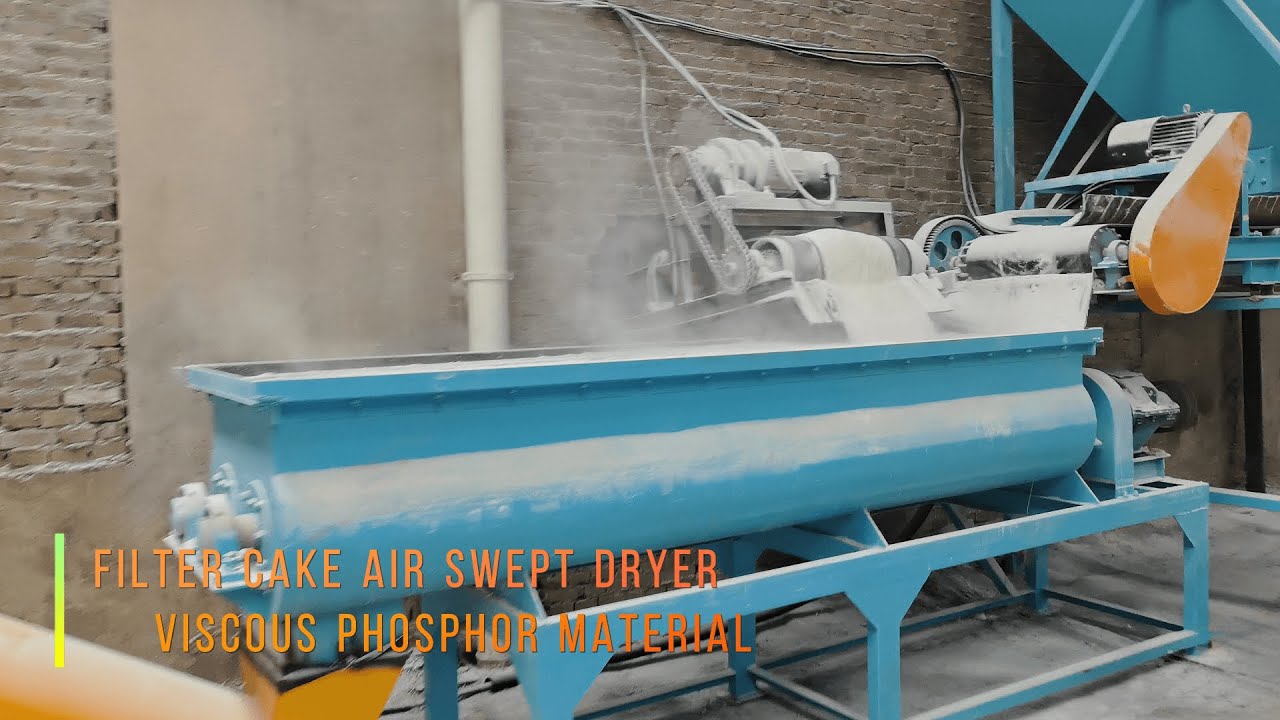 Rotary Wing Air Swept Dryer, High Viscosity Phosphorus Filter Material