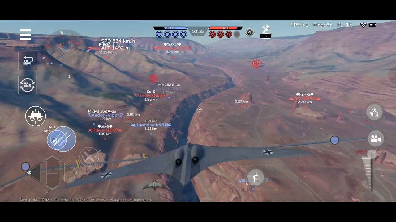 War Thunder Mobile Air Combat: Ho 229 "The Danger Dorito That's So Hard To Aim!"