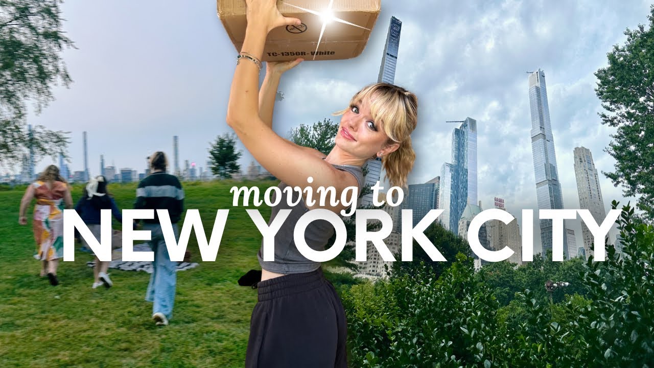 I MOVED TO NEW YORK! — Apartment Shopping + Moving Vlog  🌃📦 #newyorkcity