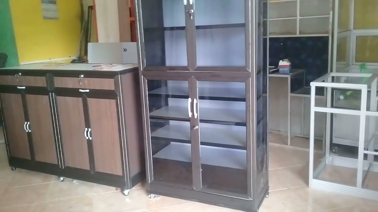 HARGA LEMARI ALUMINIUM PERPINTU | bahan etalase
