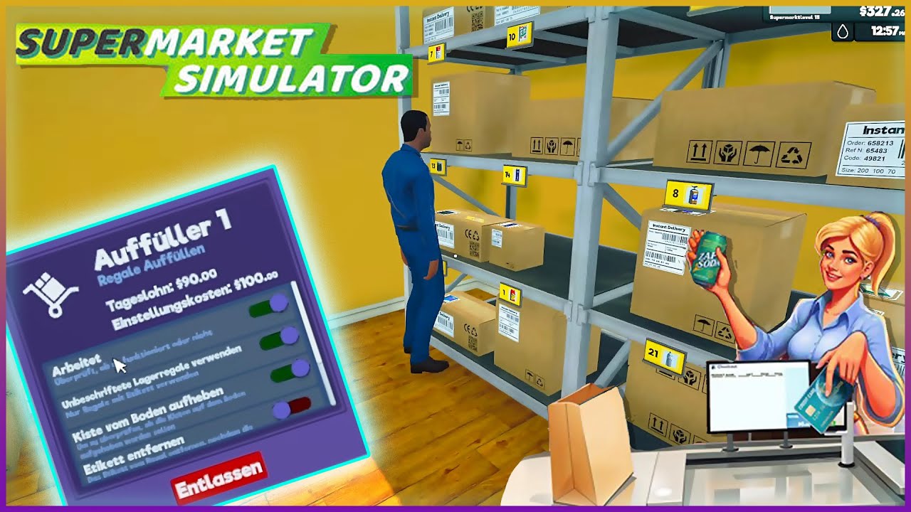 Unser erster Regal Auffüller Kleptomanen Klaus | #09 Supermarket Simulator 🛒 | Swifting Gaming