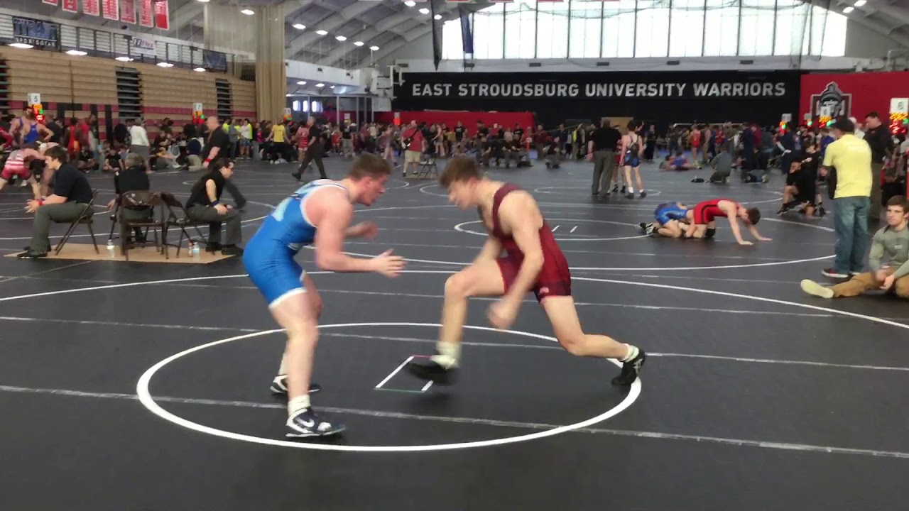 2018 NorthEast Regionals - Freestyle tournament 220lb bracket: AC vs Jonah Niesenbaum (LVWC- PA)