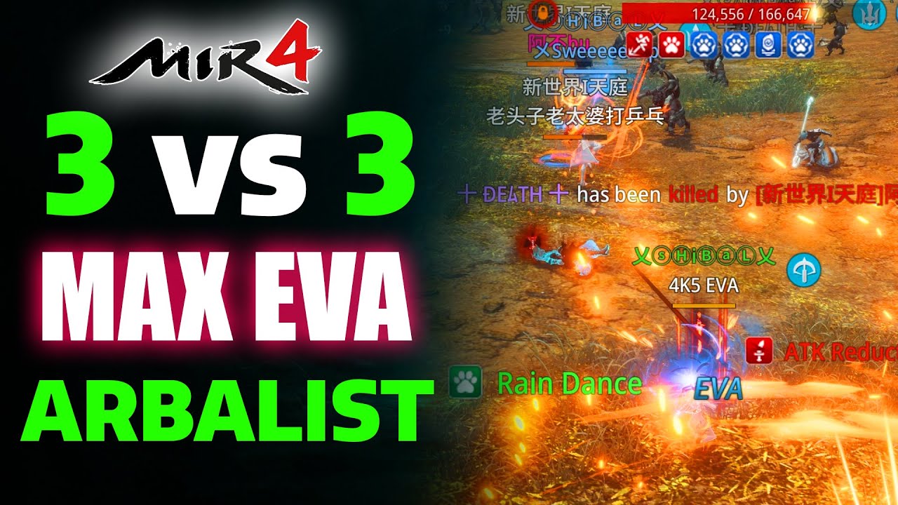 MIR4 PvP: 3 vs 3 &ndash; The Power of EVA Arbalist!