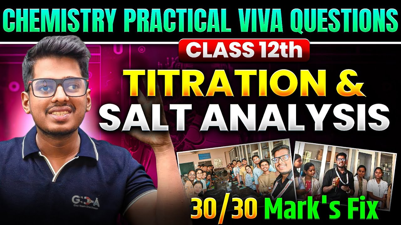 Titration + Salt Analysis VIVA Questions 🔥  Acid & Basic Radicals Class 12 Chemistry Practical ASC