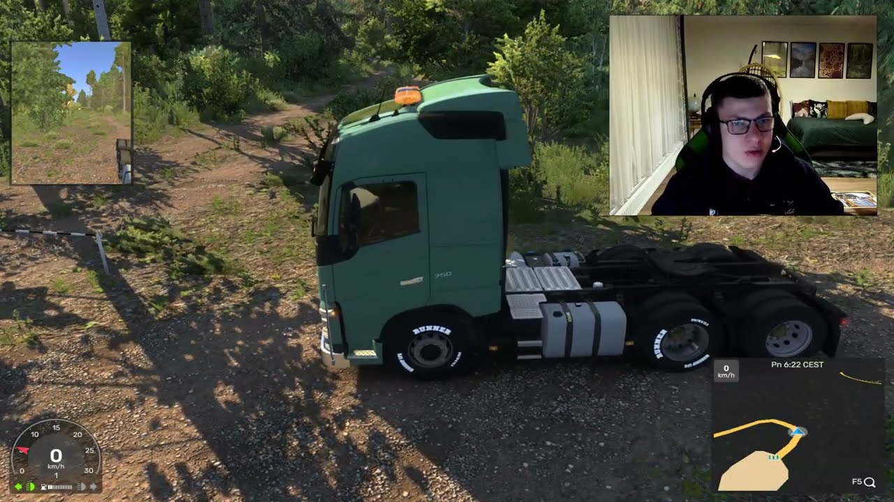 I jest Euro Truck Simulator 2 [Lulea] [Skellefteå] kierunek [Kiruna]