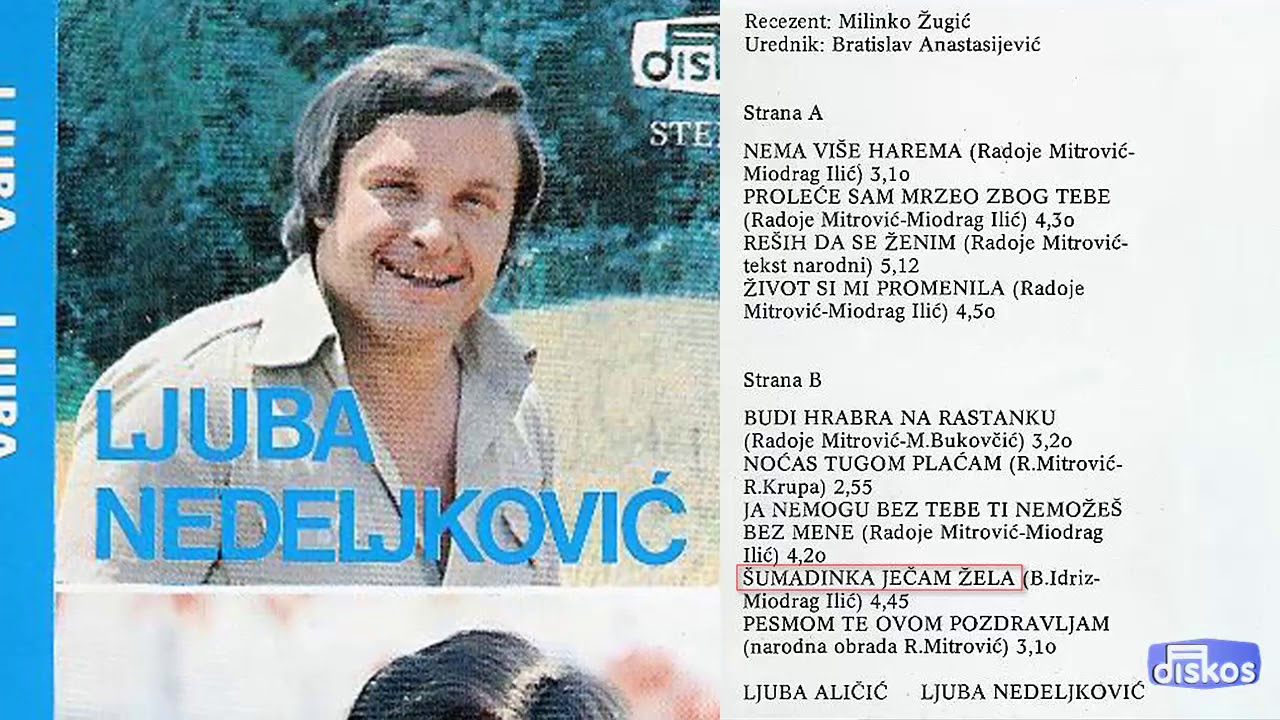 Ljuba Nedeljkovic - Sumadinka jecam zela - (Audio 1978)