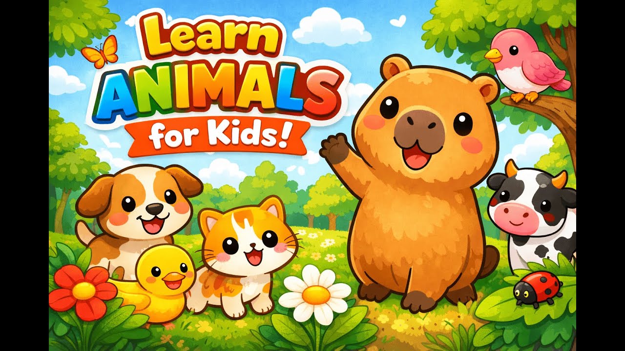 Learn Animal Names for Kids 🐘🦁 | Fun Learning Video