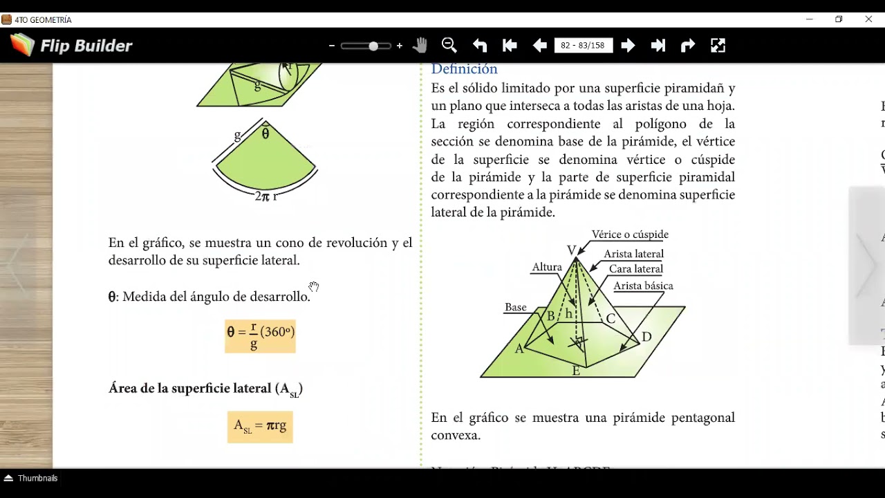 Tema 24 : Cono, Pirámide y Esfera (4° secundaria)