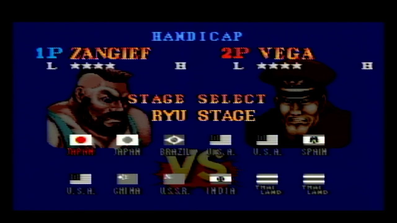 Versus Mode - Street Fighter 2 Turbo Hyper Fighting Super Famicom