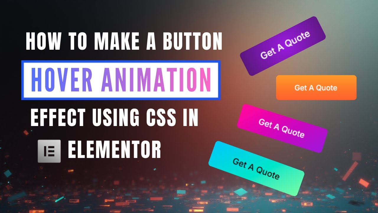 Elementor Button Hover Fill Effect With Custom CSS | Elementor Pro CSS Tutorial