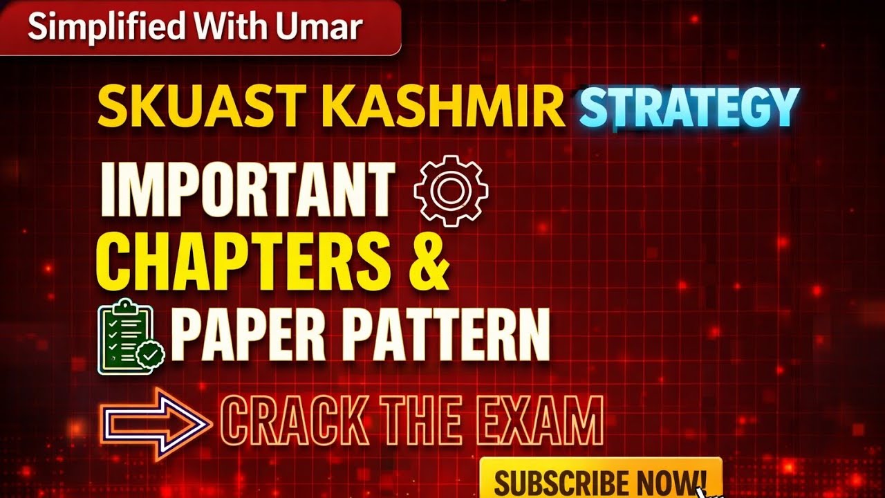 SKUAST KASHMIR 2026 Entrance  | SYLLABUS  | PAPER PATTERN | IMPORTANT BOOKS 🔥 