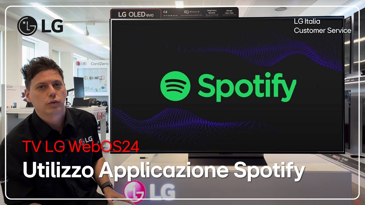 TV LG | Come utilizzare App Spotify da cellulare con TV LG | WebOS 24