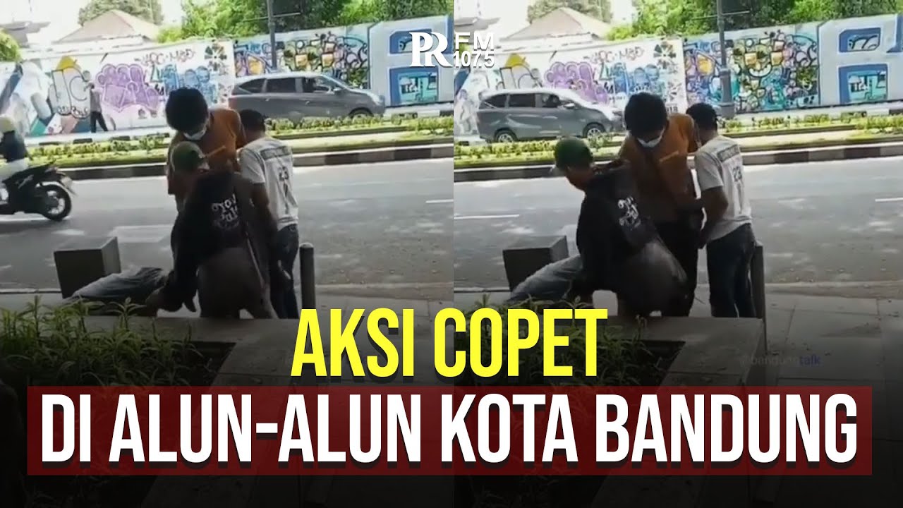 Warga Rekam Aksi Copet di Alun-alun Kota Bandung, Jumlah Pelaku Tiga Orang
