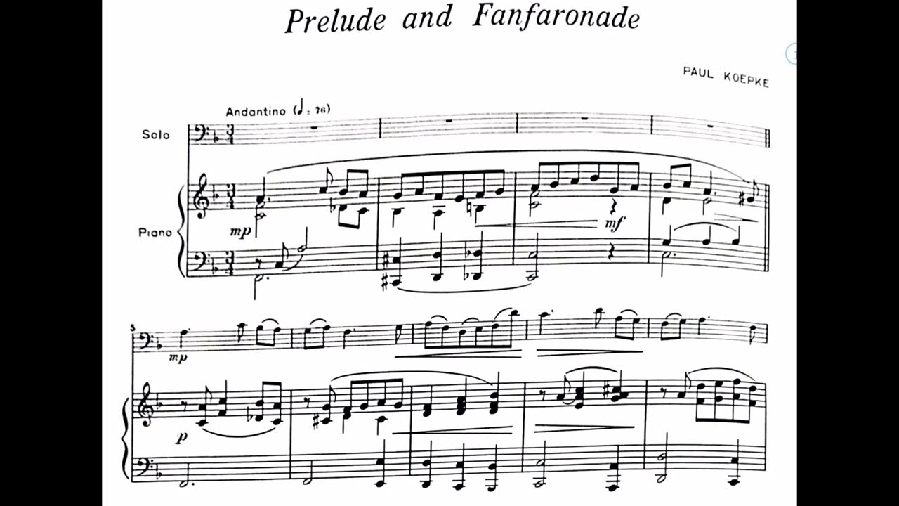 Prelude and fanfarronade- Paul Koepke/TROMBONE (piano accompaniment)