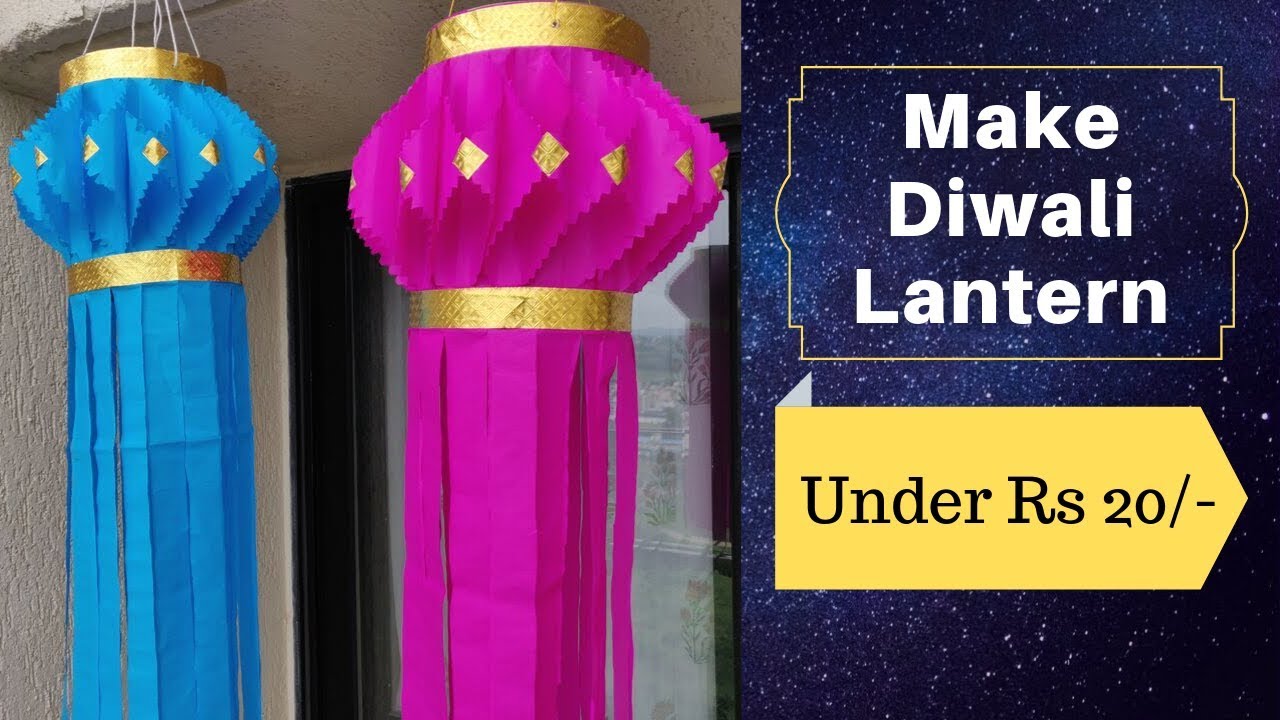 Diwali Akash Kandil making |Diwali Paper lantern making at home| Diwali decoration ideas