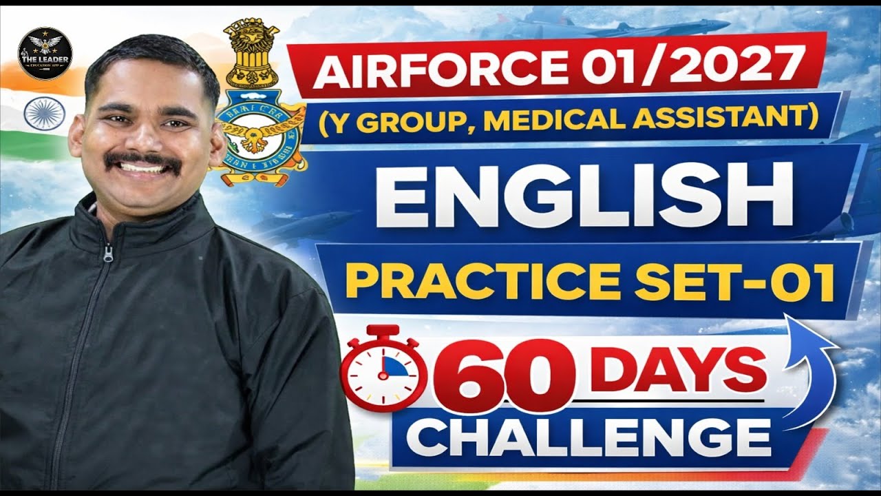 AIRFORCE X & Y Group 01/2027 | Medical Assistant English Practice Class | By Satydev Sir #airforce