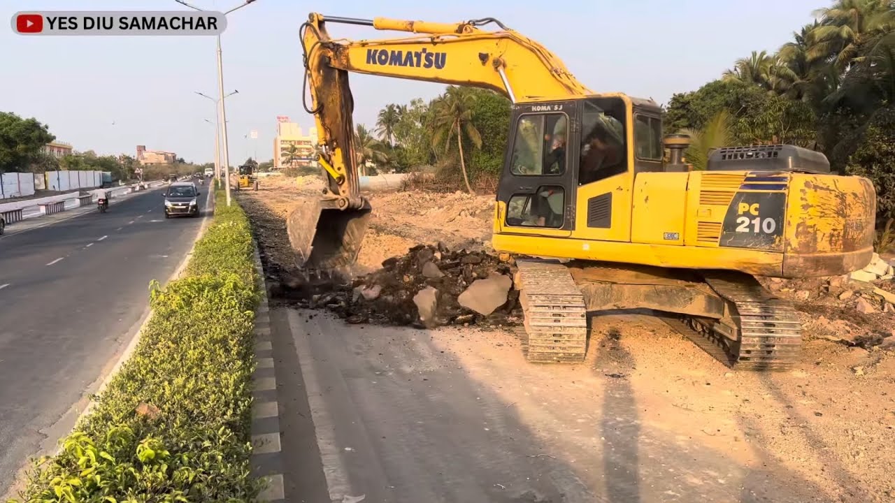 Diu - Ghoghla Check Post thi Tad Check Post sudhi no National Highway na kam ni Saruaat. #yesnews