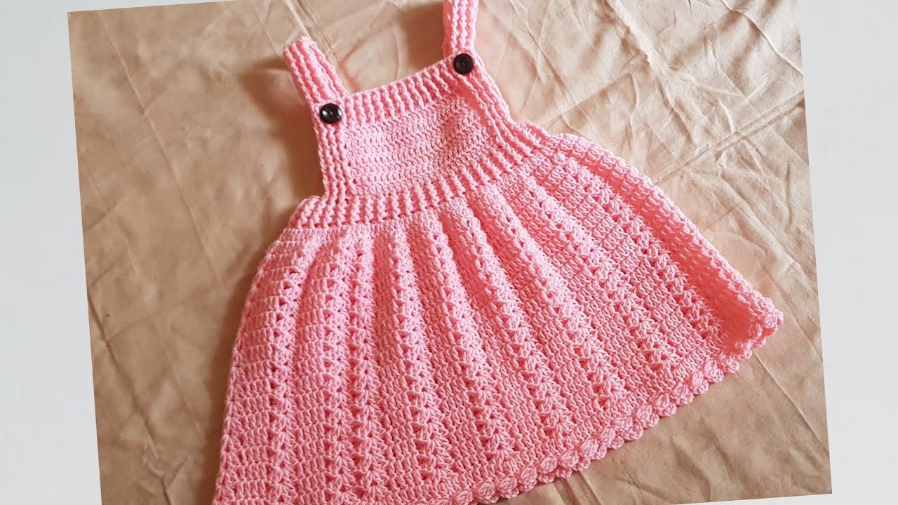 Crochet Beautiful Bib Skirt(1 to 2 yrs) |Spanish Subtitles|