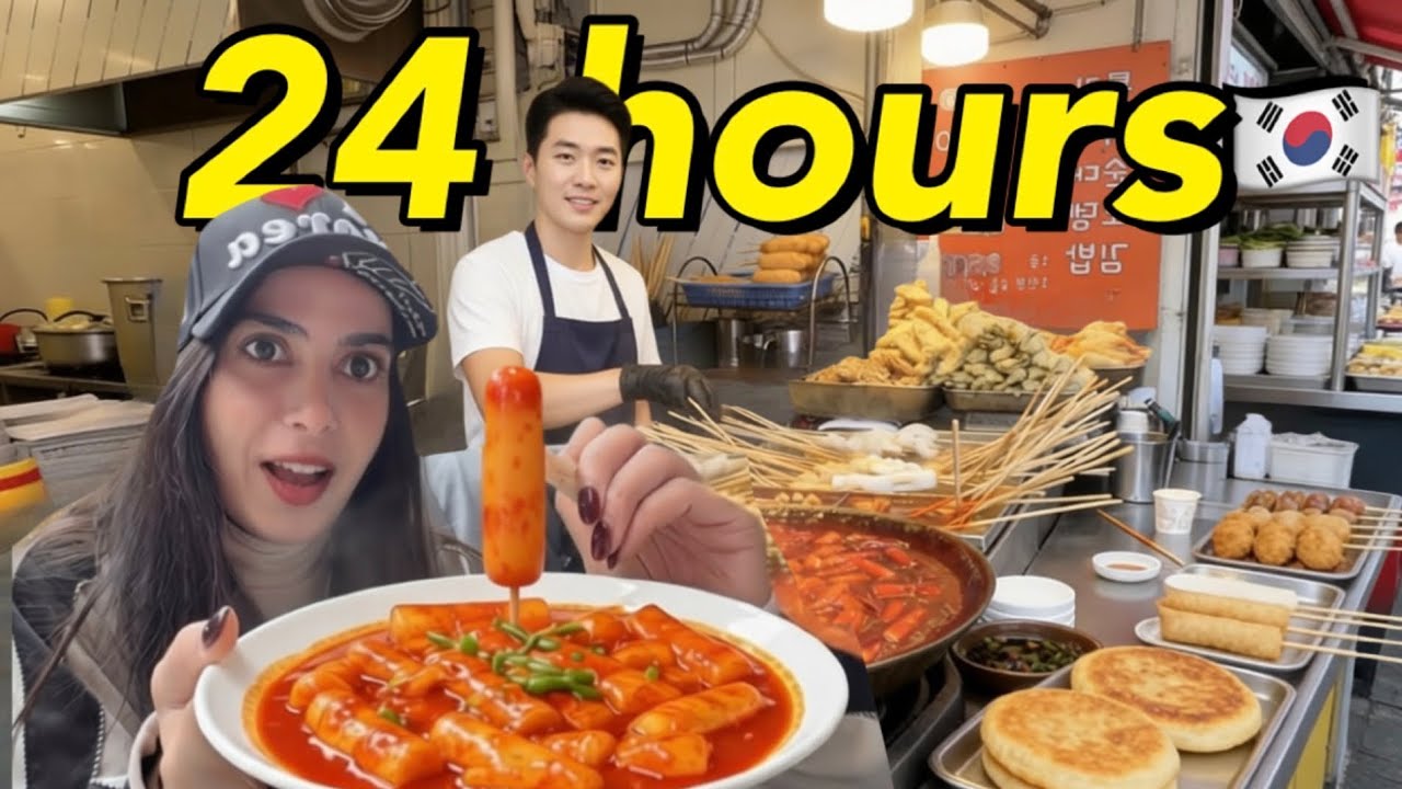 🇰🇷24-ЧАСОВОЙ ЧЕЛЛЕНДЖ ПО КОРЕЙСКОЙ УЛИЧНОЙ ЕДЕ В ПУСАНЕ