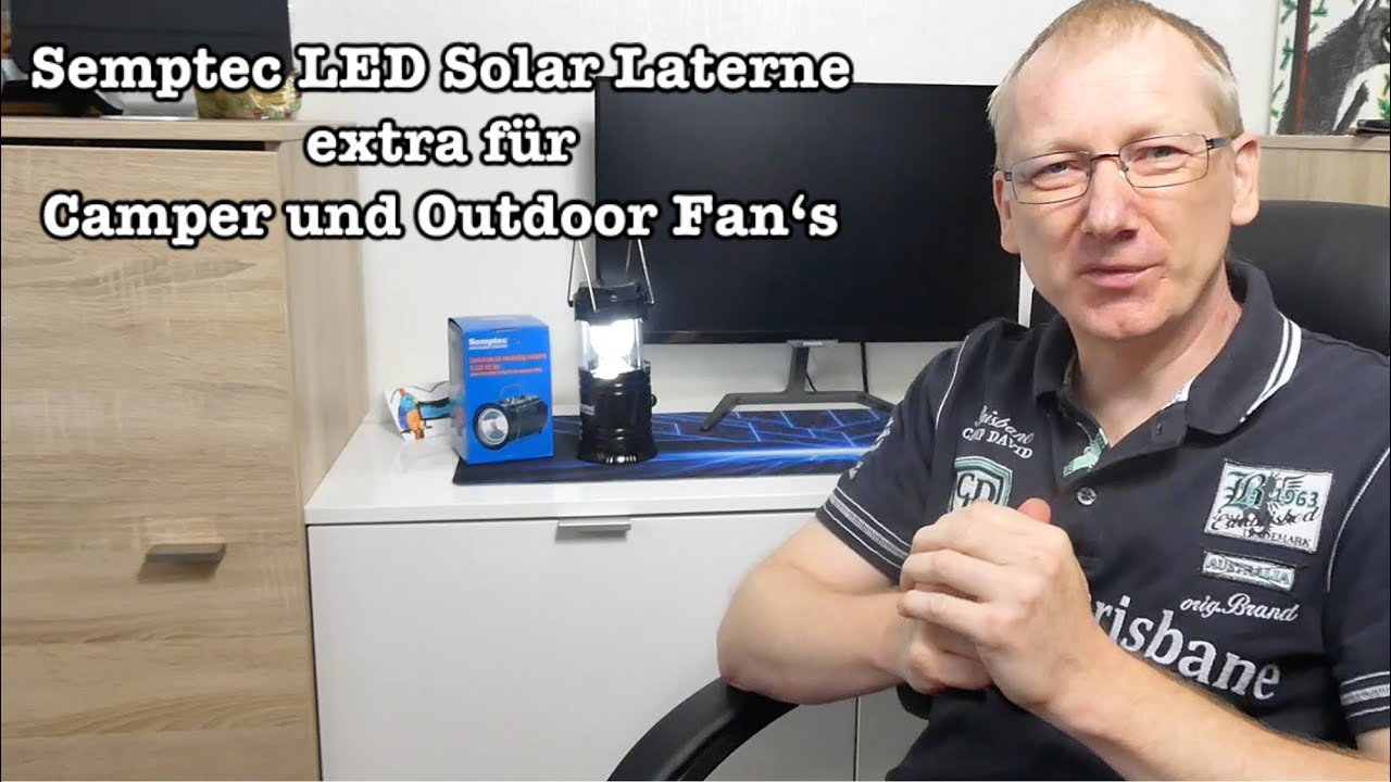 Semptec Solar LED Laterne - Gimmick für Outdoor Fans #Outdoor Solar Laterne +  Taschenlampe #Camping