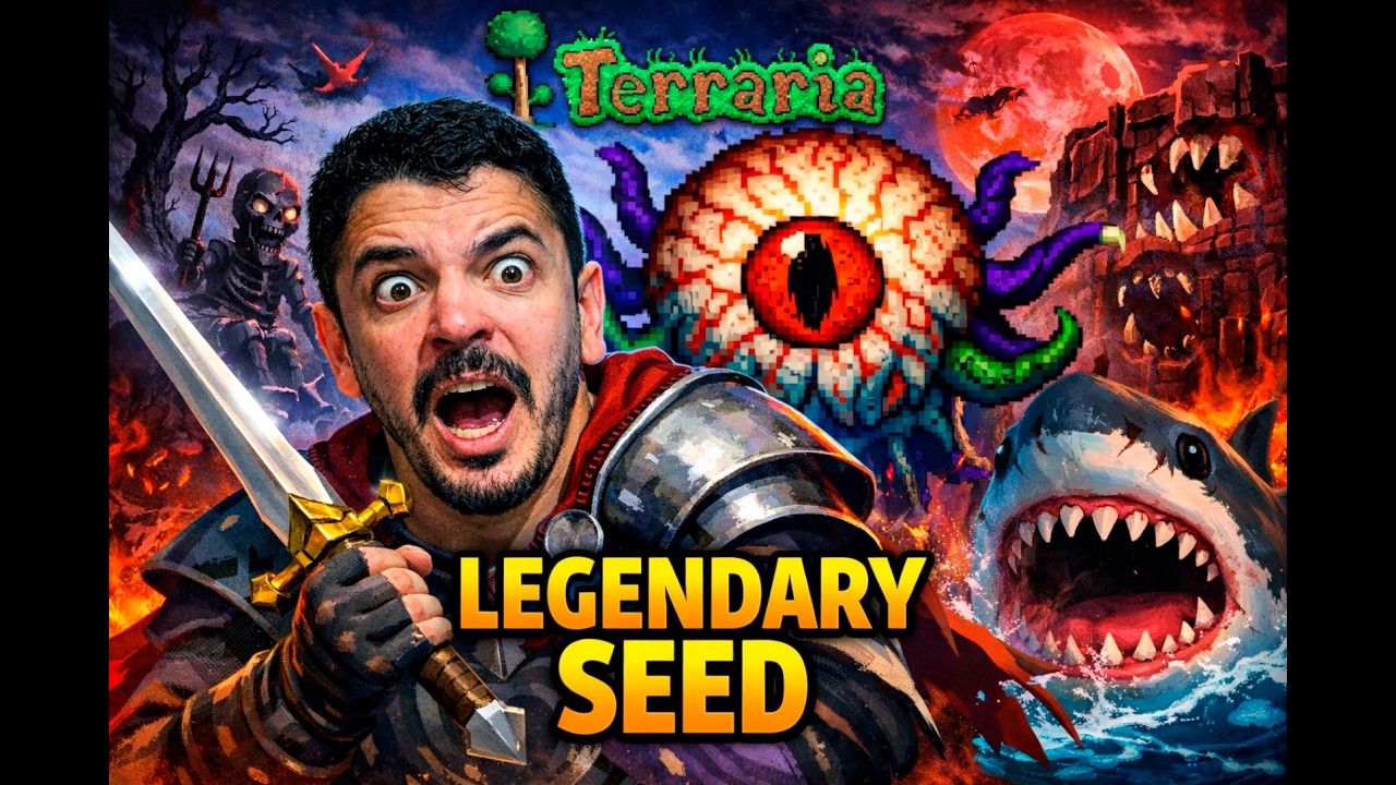 Terraria atualização 1.4.5 -  NOVO DE NOVO! - LIVE 13