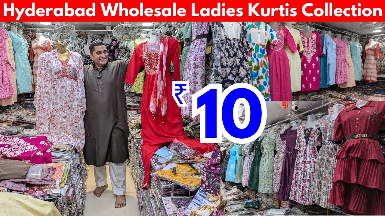 Hyderabad Madina ₹ 10 Ladies Wholesale Kurtis, Westernwear, Dupatta, Leggins & Palazo Collections